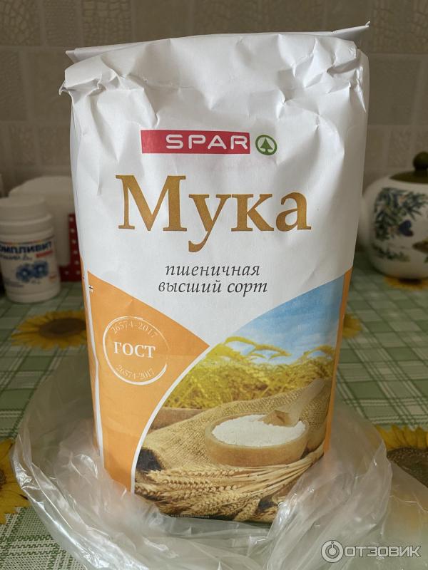 Спар мука. Мука пшеничная высший сорт.