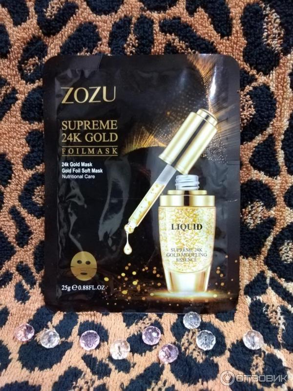 Тканевая маска для лица Zozu Supreme 24K Gold фото