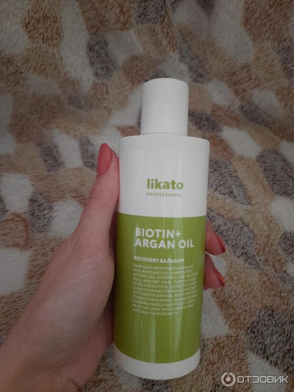 Бальзам для волос восстанавливающий Likato Biotin+argan oil фото