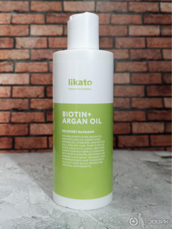 Бальзам для волос восстанавливающий Likato Biotin+argan oil фото