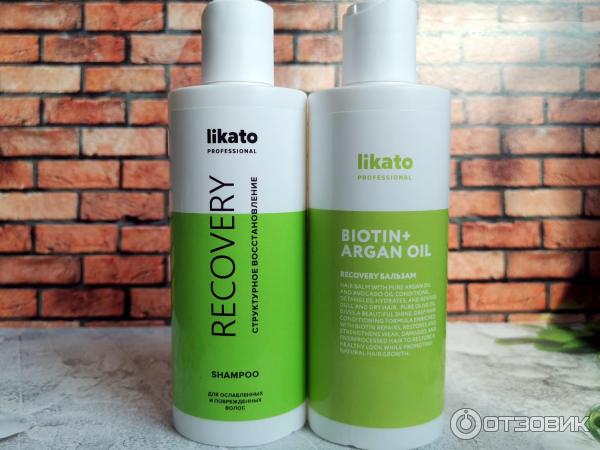 Бальзам для волос восстанавливающий Likato Biotin+argan oil фото