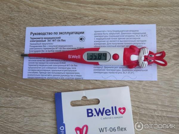 Электронный детский термометр B.Well WT-06 Flex Кролик фото