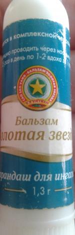 Карандаш для ингаляции Данафа "Бальзам золотая звезда" фото
