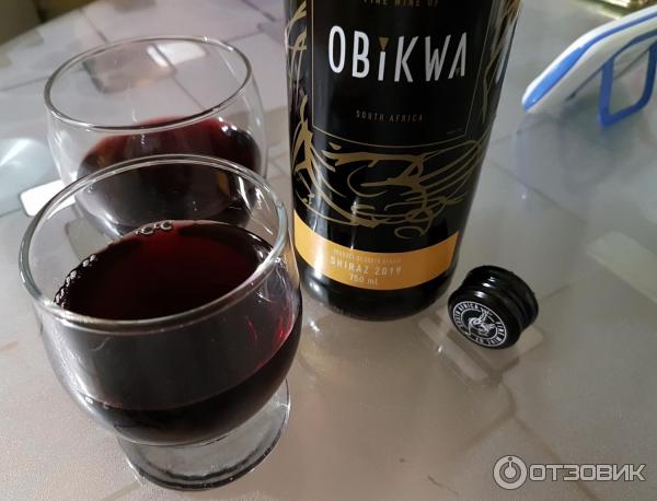 Вино красное сухое Obikwa Shiraz фото