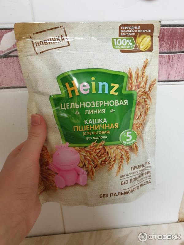 Каша Heinz Цельнозерновая линия Каша пшеничная (спельтовая) фото