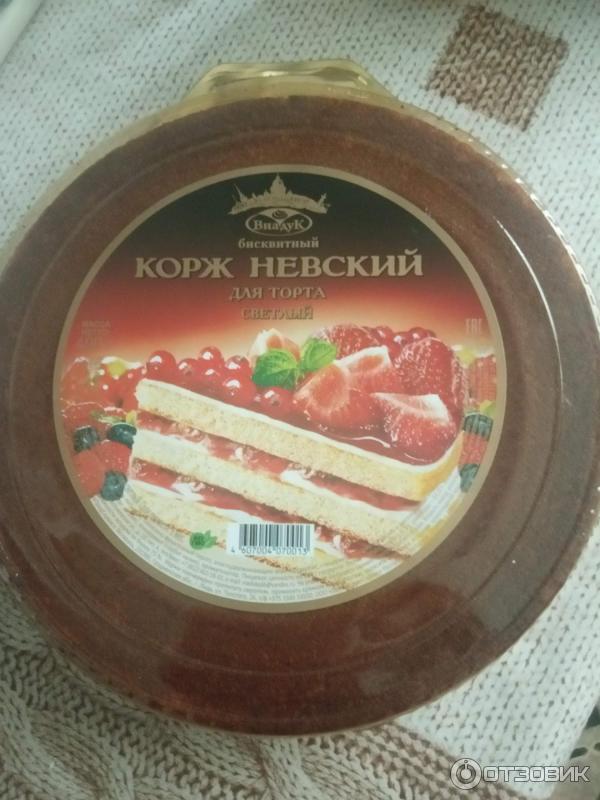 Корж для торта Биско Невский бисквитный светлый фото