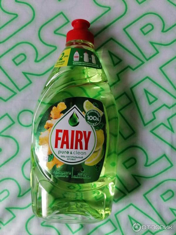 Fairy чист средство для мытья посуды гель Pure & Clean Бергамот и Имбирь 450МЛ фото