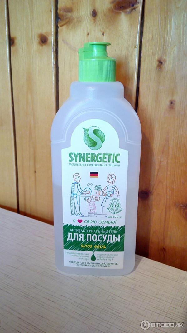 Антибактериальный гель для мытья посуды Synergetic фото