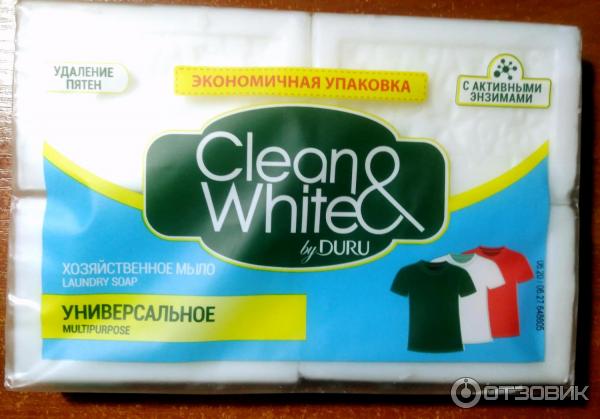 Мыло хозяйственное Duru Clean & White универсальное фото