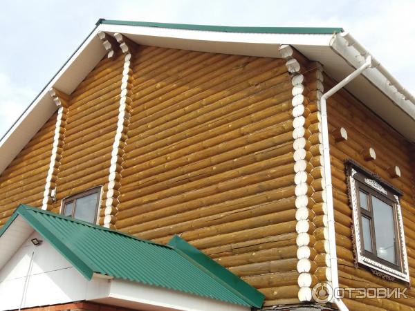 Пропитка антисептик Текстурол классик на оцилиндрованном доме. Западная сторона