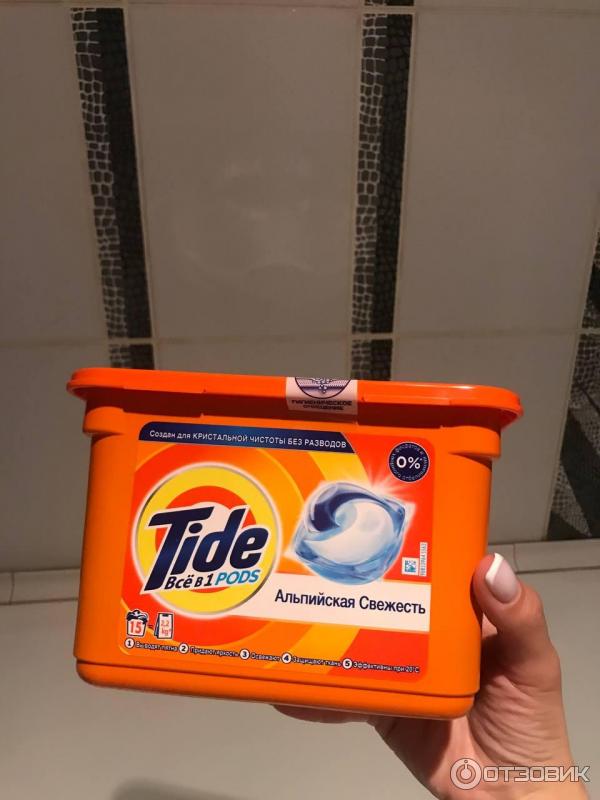 Капсулы для стирки Tide 3in1 Альпийская свежесть фото