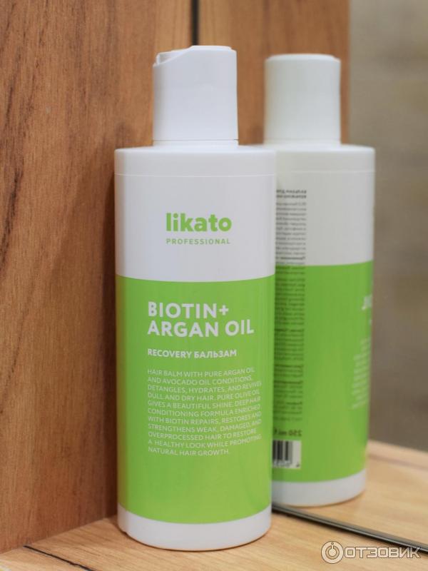 Бальзам для волос восстанавливающий Likato Biotin+argan oil фото