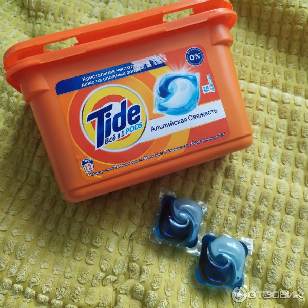 Капсулы для стирки Tide 3in1 Альпийская свежесть фото