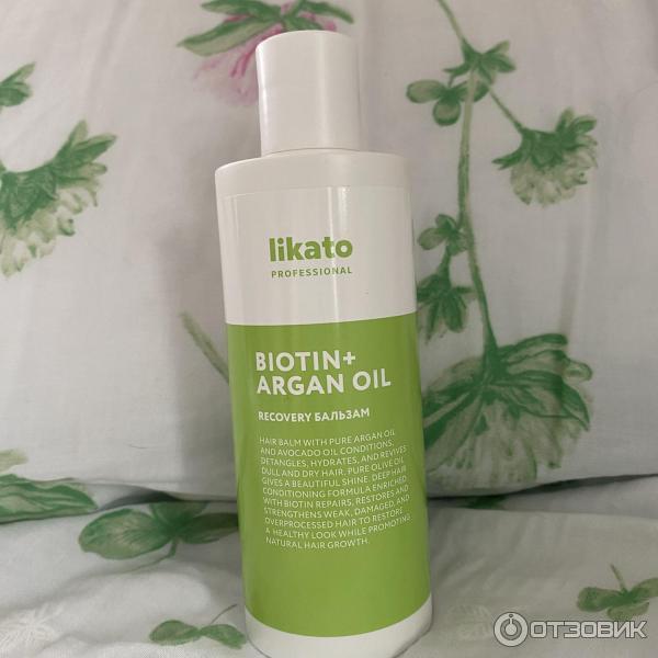 Бальзам для волос восстанавливающий Likato Biotin+argan oil фото