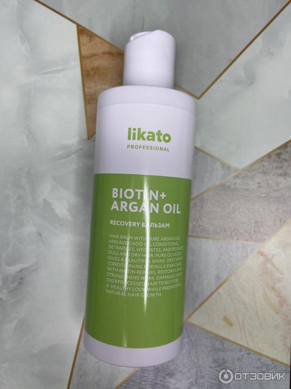 Бальзам для волос восстанавливающий Likato Biotin+argan oil фото