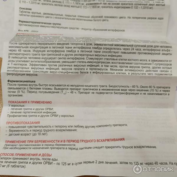 Тилорон схема. Тилорон схема