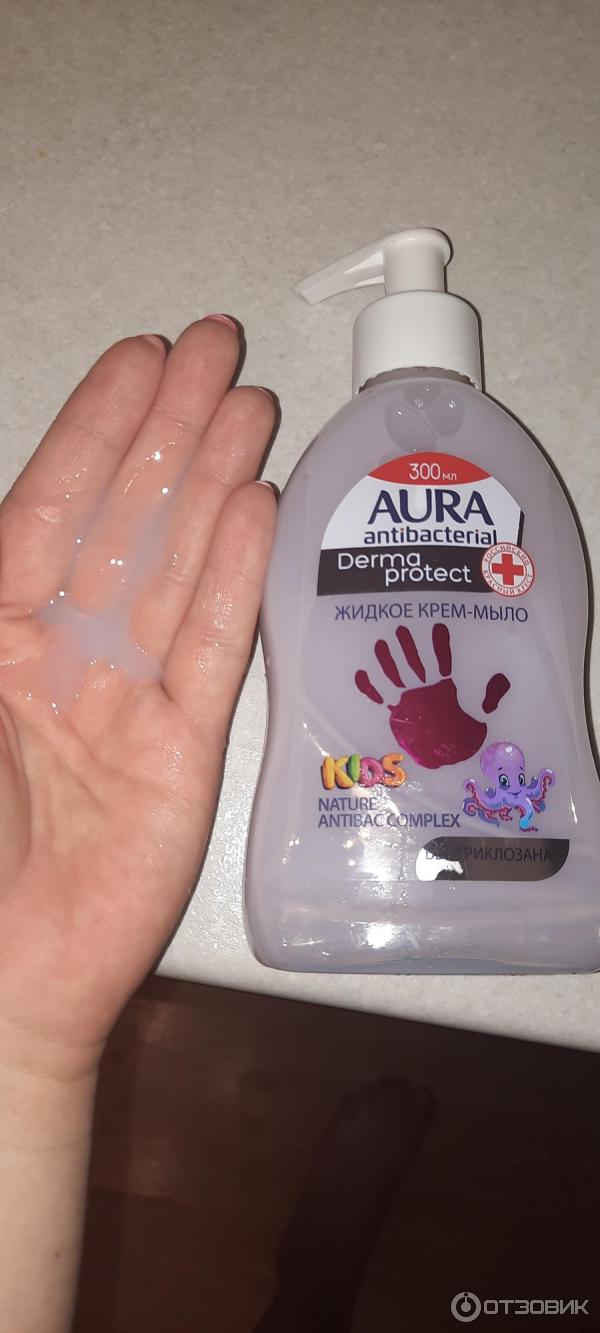 Жидкое крем-мыло Aura Antibacterial Kids фото