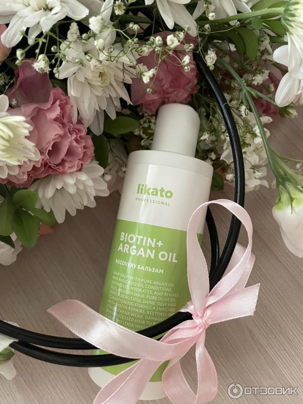 Бальзам для волос восстанавливающий Likato Biotin+argan oil фото