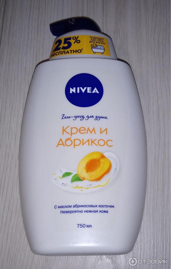 Гель-крем для душа Nivea Крем абрикос фото