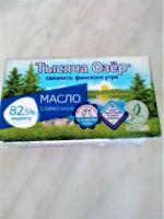 Масло сливочное "Тысяча Озер" фото