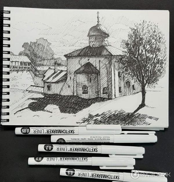 Рисунок линером с курса Рисунок шариковой ручкой PRO