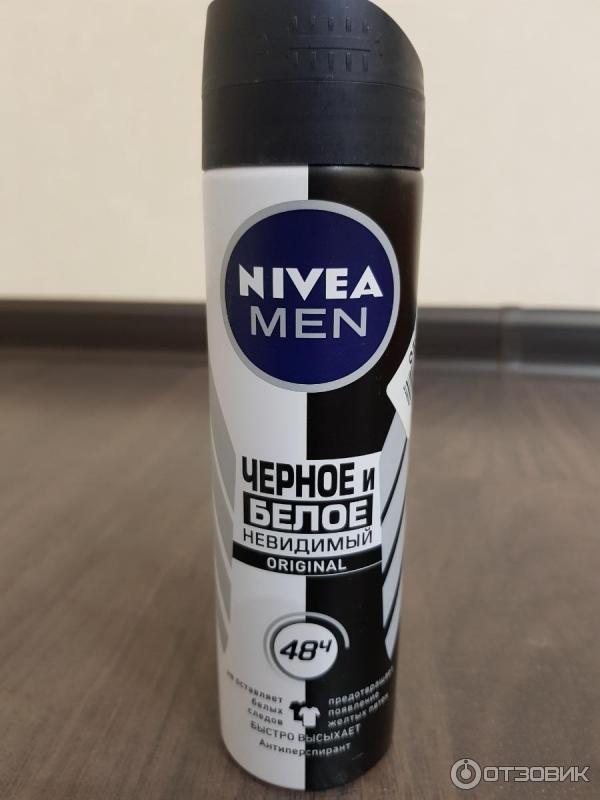 Мужской спрей-антиперспирант Nivea Черное и белое Невидимый extra фото