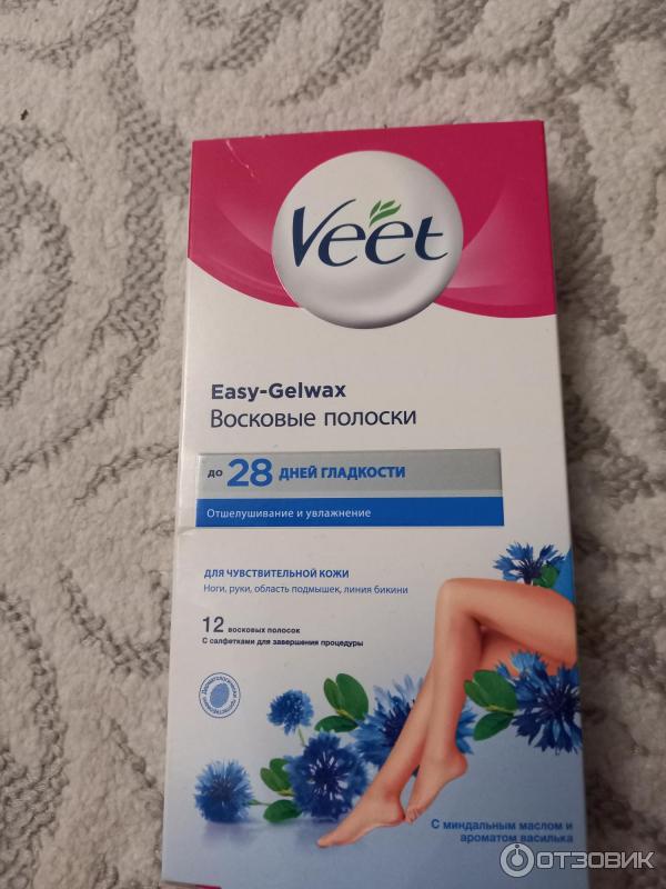 Восковые полоски Veet Easy-Gelwax для чувствительной кожи фото