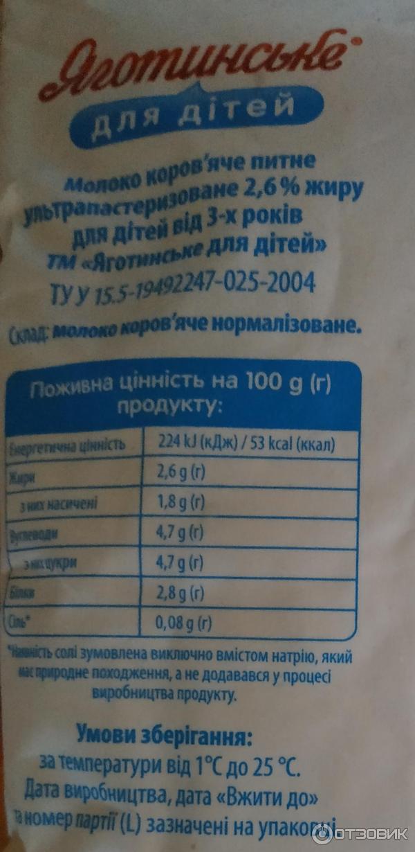 Состав и пищевая ценность продукта