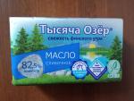 Масло сливочное "Тысяча Озер" фото