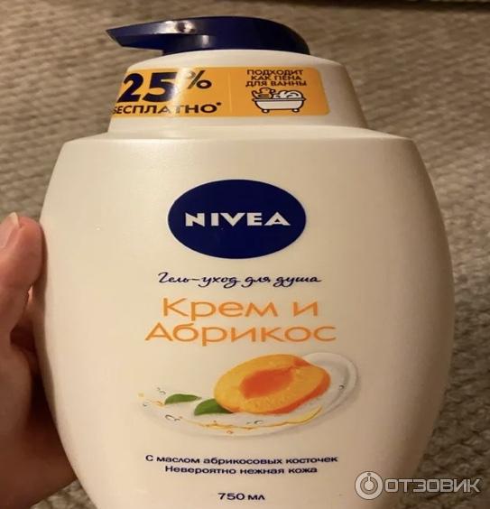 Гель-крем для душа Nivea Крем абрикос фото