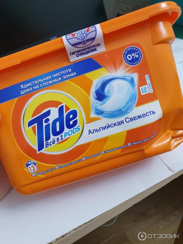 Капсулы для стирки Tide 3in1 Альпийская свежесть фото