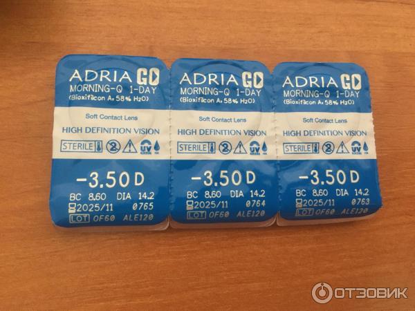 Однодневные контактные линзы Adria GO фото