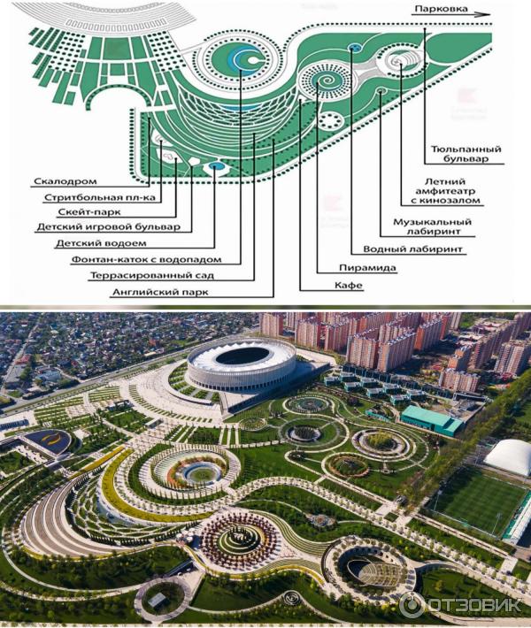 План парка галицкого в краснодаре схема расположения