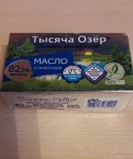 Масло сливочное "Тысяча Озер" фото