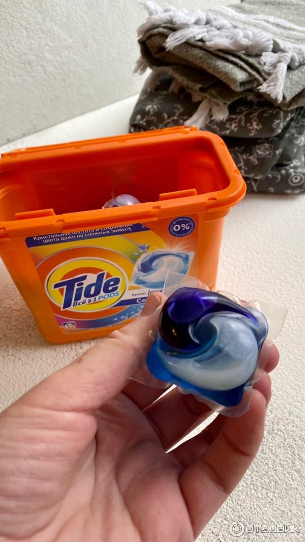 Капсулы для стирки Tide PODs 3-в-1 с ароматом Lenor фото