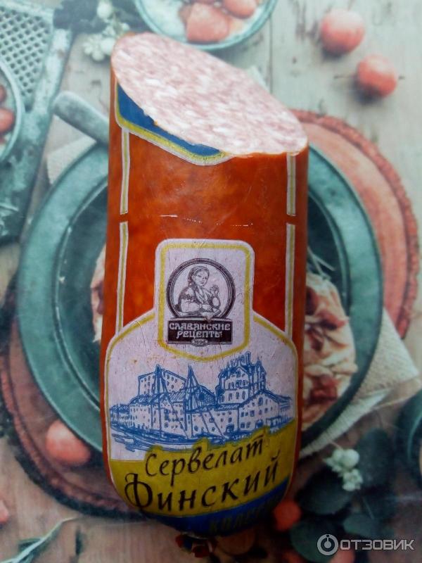 Колбаса варено-копченая Гомельский мясокомбинат Сервелат финский классик фото