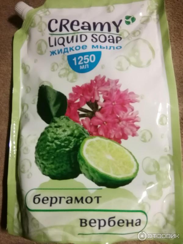 Creamy liquid soar жидкое мыло Алабино бергамот и вербена фото