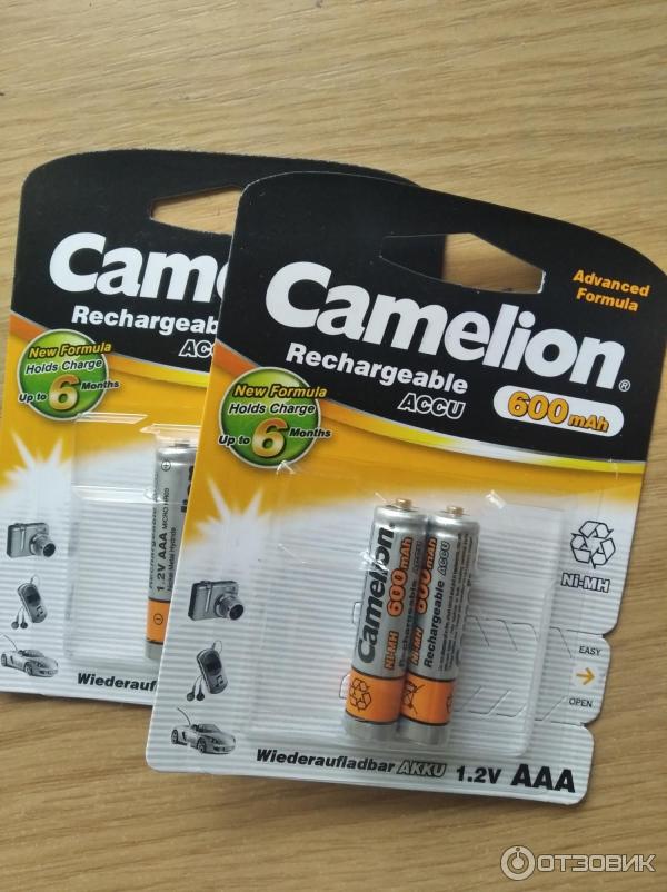 Аккумуляторные батарейки Camelion AAA 600mAh фото