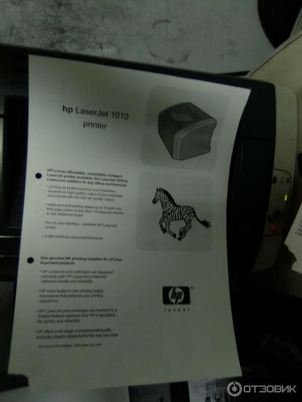 Лазерный принтер HP LaserJet 1010 фото