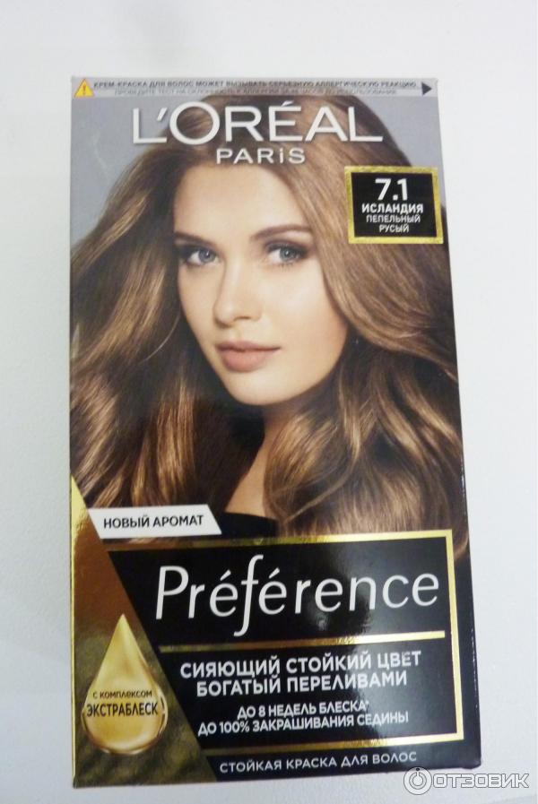 Краска для волос L'Oreal Paris Preference тон 7.1 Исландия фото