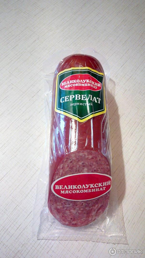 Сервелат Великолукский мясокомбинат Зернистый фото