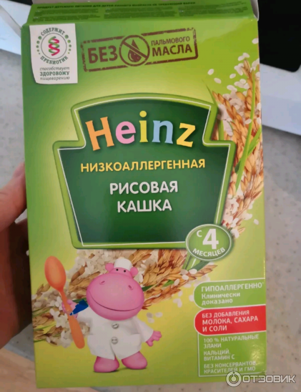 Рисовая кашка Heinz безмолочная низкоаллергенная фото