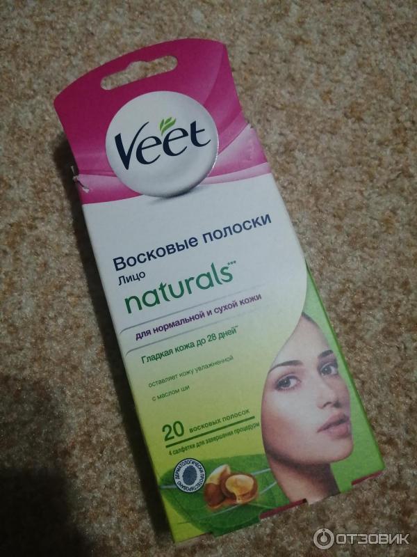 Восковые полоски Veet Naturals для лица фото